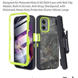 Motorola Moto G 5G 2024 Case - Neon Green Camo
